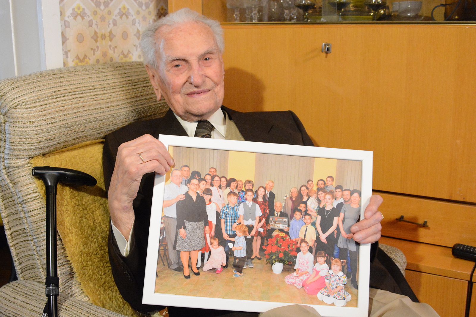 A 100 éves Rodler Győzőt köszöntötték születésnapja alkalmából